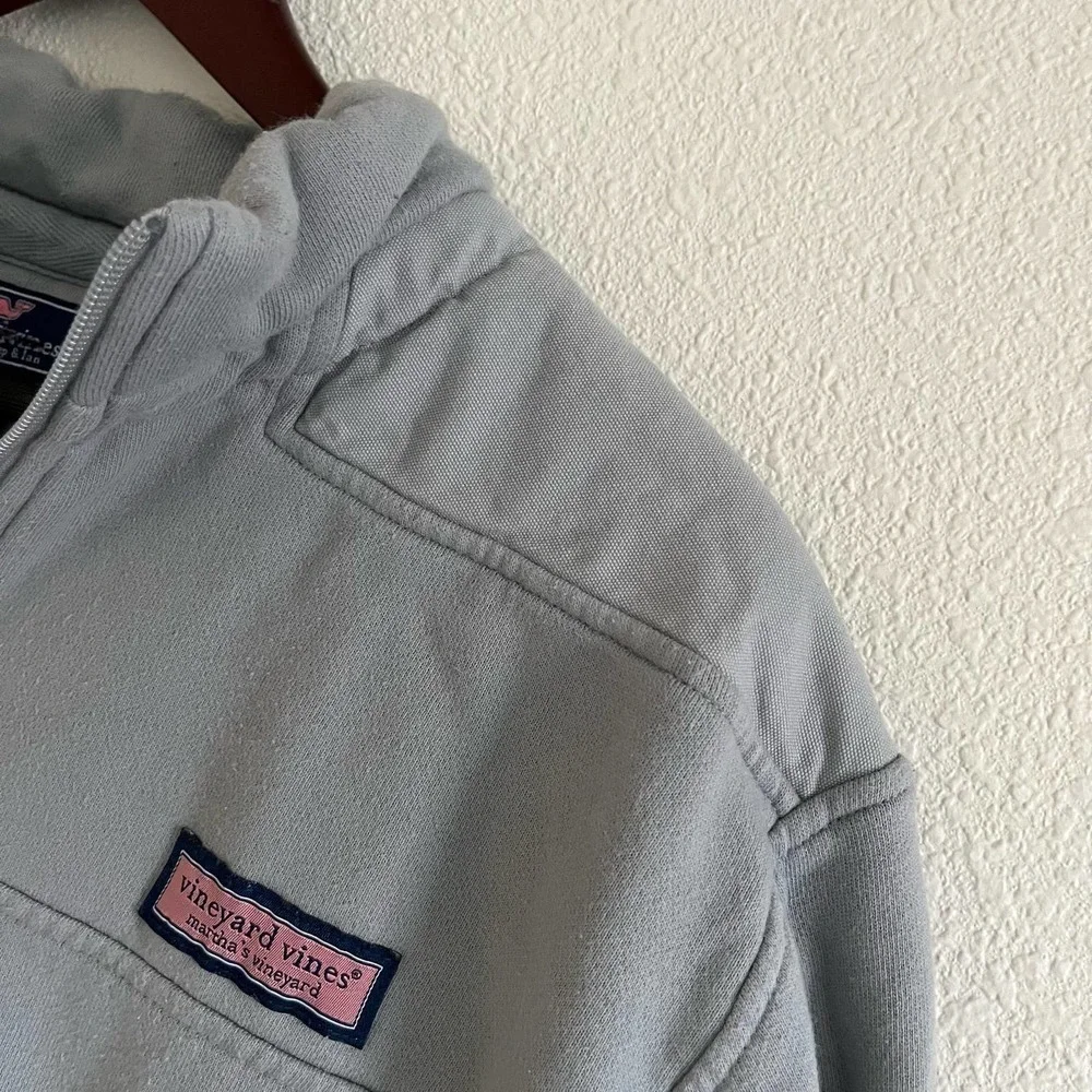Men's Vineyard Vines Light Gray 1/4 Zip Pullover Sweater Size Small